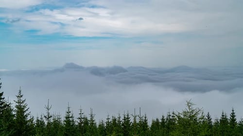 Tatra Mountains in Summer with Fog
