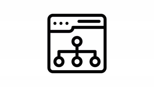 animación de iconos de líneas de estructuras