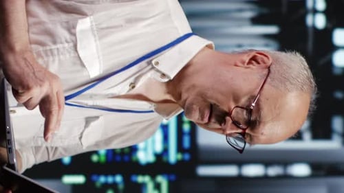 Vertical Executive Doing Regular Server Checking