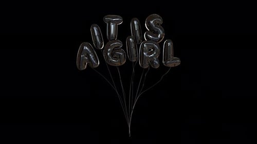 Shiny It Is A Girl Balloons for Baby Reveal Celebration