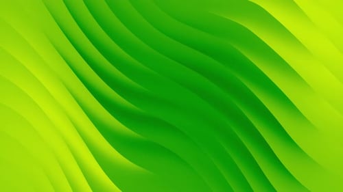 Animated Green Fluid Wave Lines Abstract Loop Background