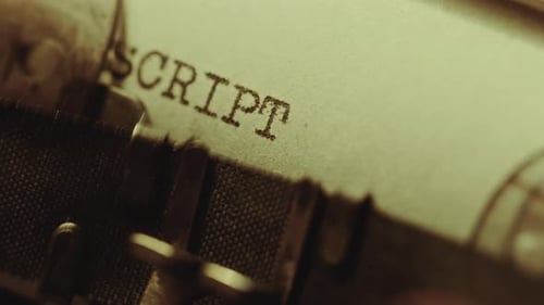 Printing Script as Title and Part One on Next Line with Typewriter