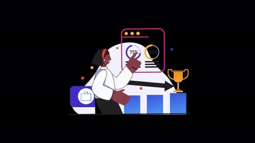 Black woman analyzing data in a professional setting