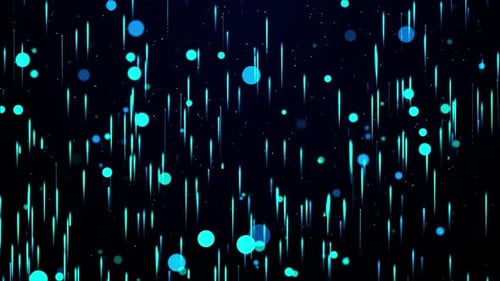 Glowing Abstract Digital Lines and Particles Loop Background