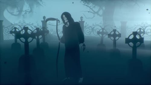 Death with a Scythe Gream Reaper with Red Burning