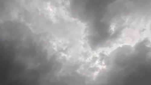 Timelapse Fluffy Cumulus Clouds Moving in Bright Blue Sky Abstract Aerial Nature Summer Sky View