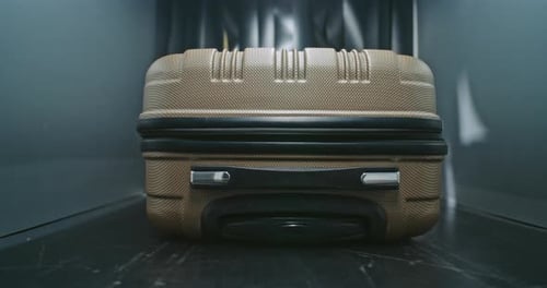 Security Checkpoint in Airport Terminal Baggage Screening Procedure for Plane Flight