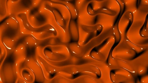 Majestic Background with Orange Waves of Plasma, Exclusive, Reflection, Unique Design, 3D Render