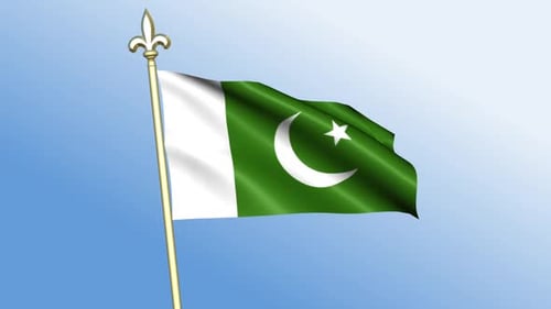 Animated Waving Pakistan National Flag