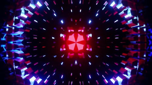 Police Red And Blue Colored Disco Ball Vj Loop Background