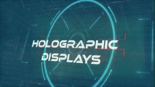 Futuristic Holographic Text Display Reveal Animation