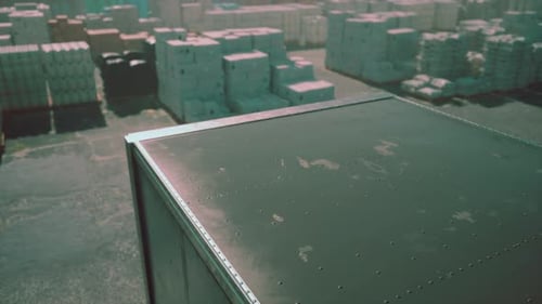 Big Industrial District on the Outskirts of the City