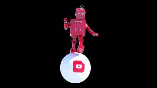 Funny Cartoon Robot Loopable With Alpha channel included - YouTube