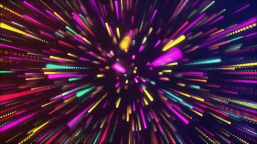 Lebendiger abstrakter Hintergrund mit Neonpartikelgeschwindigkeit