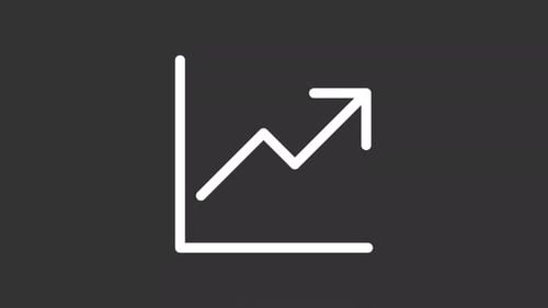 Minimalist Line Graph Animation for Business Growth