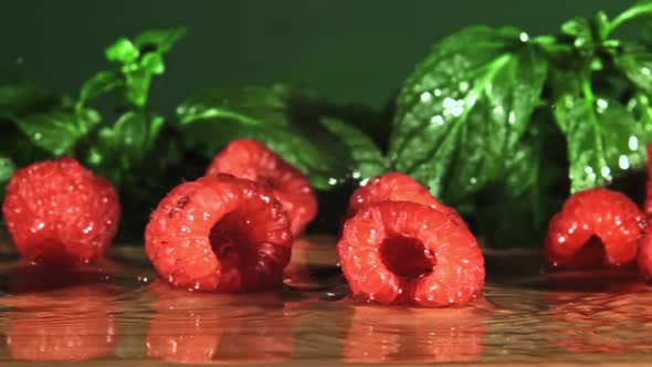 Rain Dripping on Berries with Raspberries, Food Stock Footage ft. fresh ...