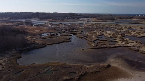 Salt marsh on the Annisquam River in Gloucester, Massachusetts.