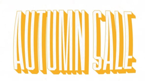 Kinetic Typography Autumn Sale Text Animation with Wood Texture