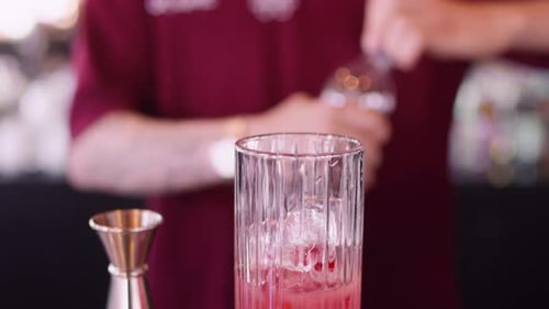 Zubereitung von Getränken, Alkoholmischung, Barkeeper-Cocktail