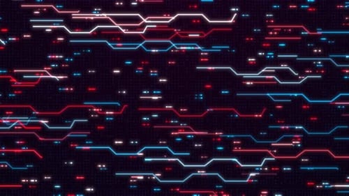 Futuristic Digital Data Flow Circuit Lines Background