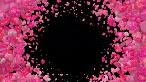 Glossy Pink Heart Celebration Transition