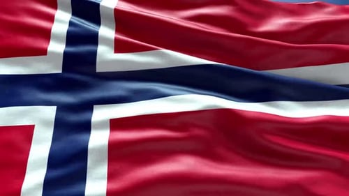 Realistic Flag of Norway Waving Seamlessly