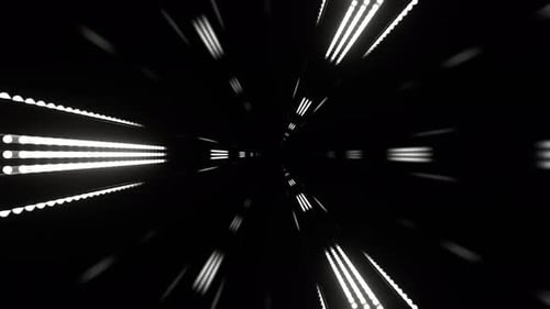 Red And White Rotating Neon Tunnel With Appearance Effect Background Vj Loop In 4K
