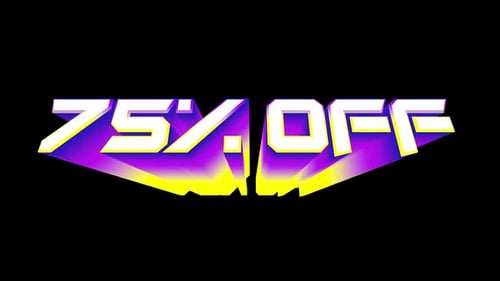 75% OFF Animated Text Reveal for Sales Promotions