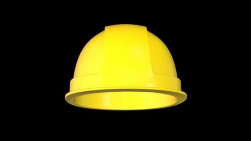 Rotating Yellow Construction Hard Hat for Safety and Industry