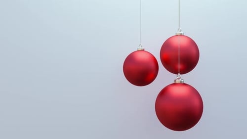 Red Christmas Balls In Seamless Loop