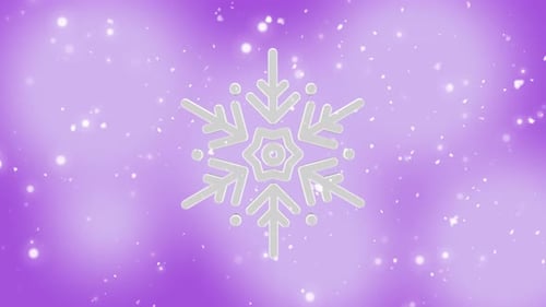 3D Snowflake Background Loop V14