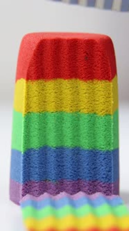 Kinetic Sand of Rainbow Colors Red Yellow Green Blue Violet
