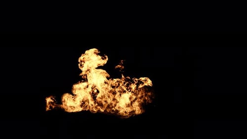 Realistic Dynamic Fire Explosions Alpha Channel VFX Elements