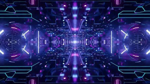 4K Technology Sense Light Shuttle Tunnel Space And Time Background