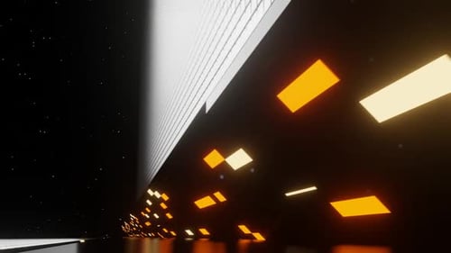 Orange And Yellow Cyberpunk Road Background Vj Loop In HD