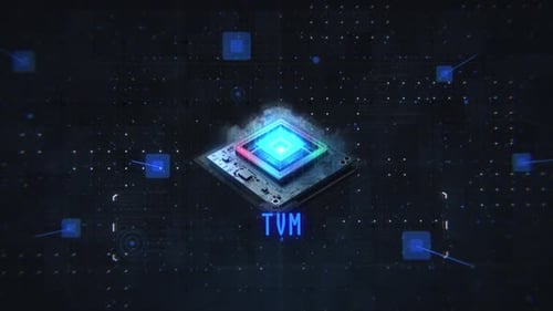 Futuristic Digital Microchip Reveal with Data Network