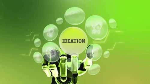 Digital Screen, Ideation Robotic Technology, Concept, Background 4K