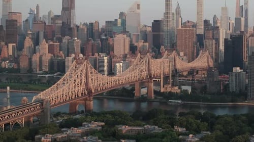 Aerial view of the Queensboro Bridge