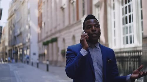 Young Businessman working in downtown.