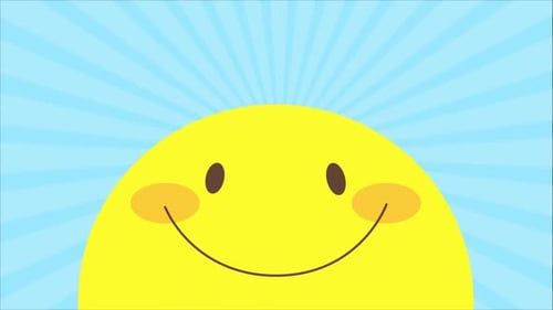 Cheerful Flat Design Yellow Smiley Face Reveal