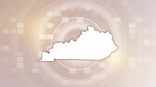 Animated Map Outline Reveal with Geometric Background