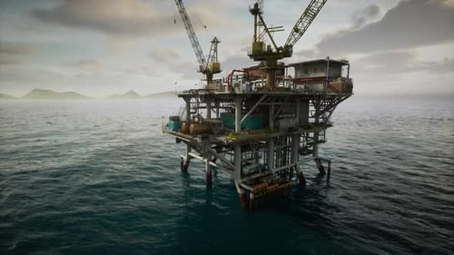 Offshore Oil Rig in the Ocean