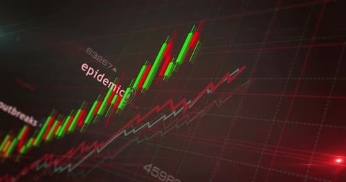 Animated Futuristic Medical Data Chart Background