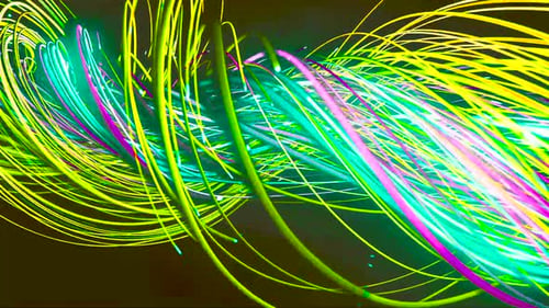 Vibrant Fluid Lines Digital Background Animation