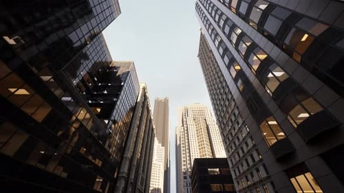 Arquitectura urbana moderna de Skyscrapper Against Sky