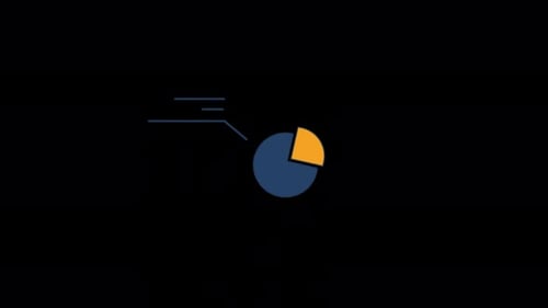 Animated Pie Chart Infographic Flat Design Element