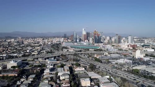 Downtown Los Angeles Flyover by Aerial Drone America