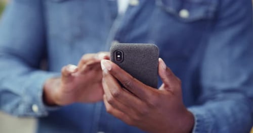 Close Up of Person Holding Smart Phone