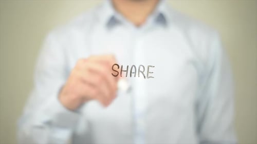 Teilen, Schreiben auf transparentem Bildschirm
