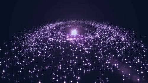 Particles Shimmering Galaxy Space Moving Background